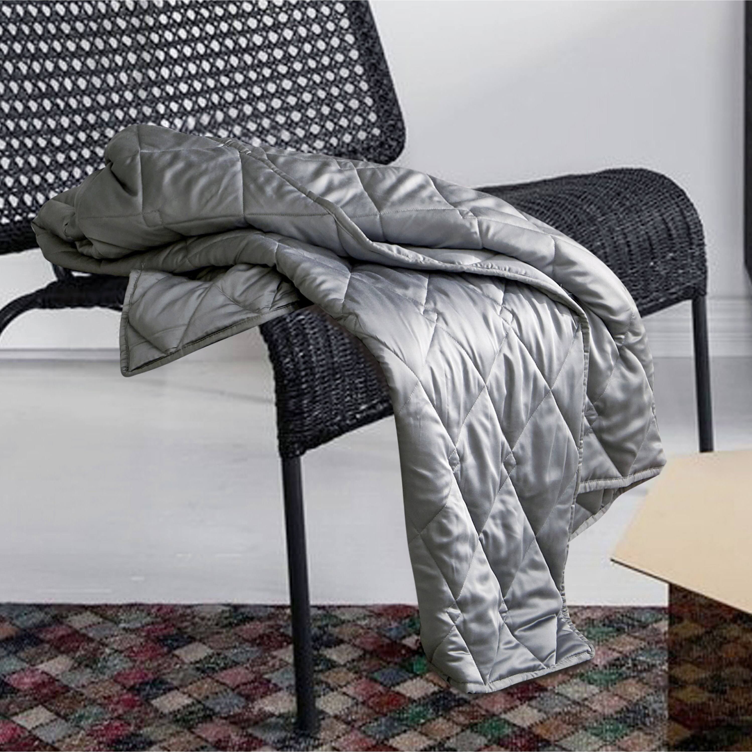 Rejuve Rayon from Bamboo Weighted Blanket Throw, Green, 12 lbs