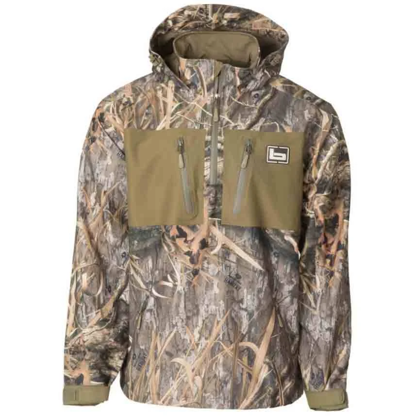 Banded Men's Waterproof 1/4 Zip Hooded Pullover in Mossy Oak Habitat Size 2XL