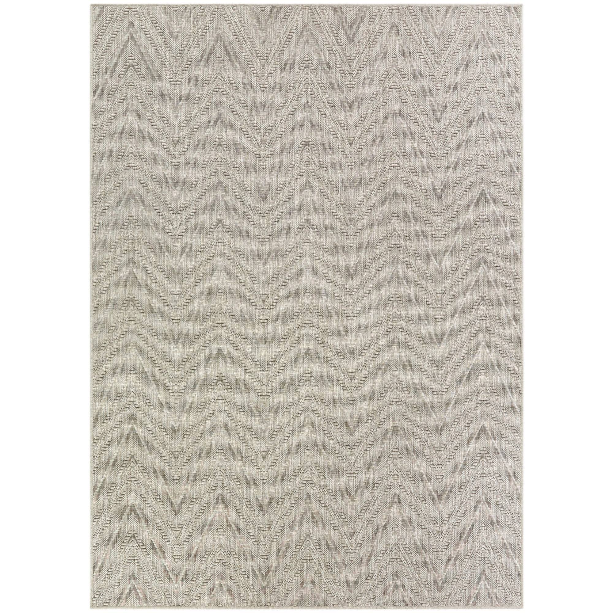 BALTA Kava Grey 8 ft. x 10 ft. Chevron Flatweave Indoor/Outdoor Area Rug