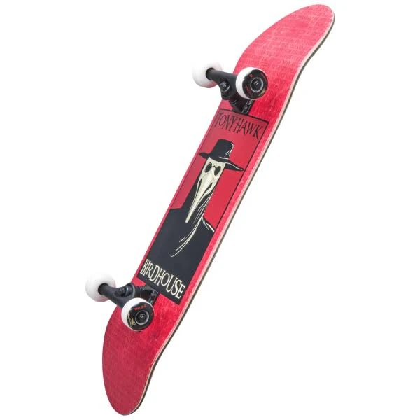 Birdhouse Plague Doctor Skateboard Complete Red 8.0 w/ Mob Grip