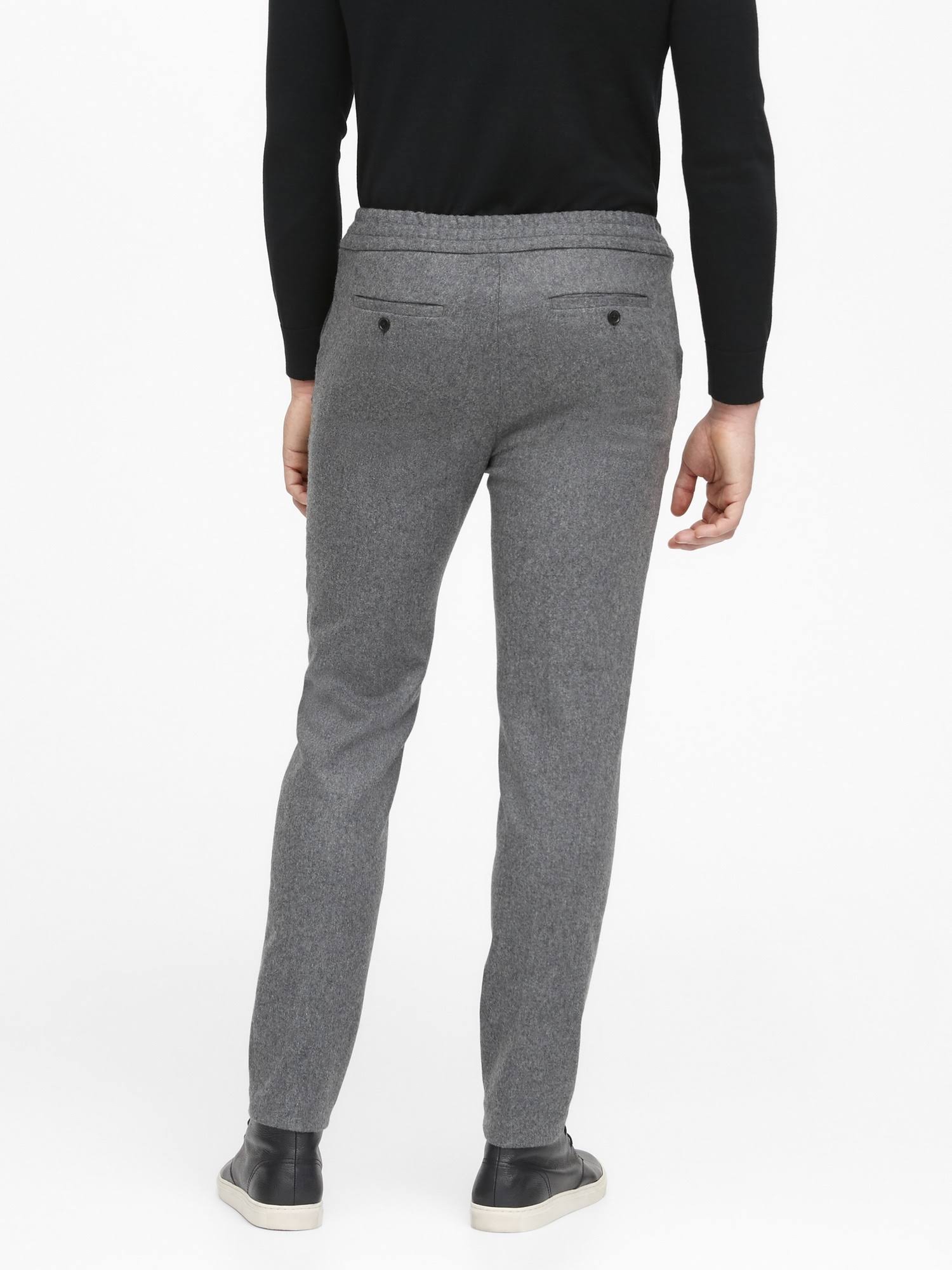 Banana Republic Men's Slim Tapered Japanese Flannel Pant Skyline Gray Big and Tall Size M