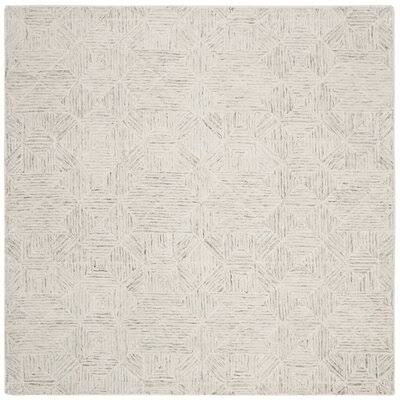Cardwell Handmade Tufted Wool Beige Area Rug George Oliver Rug Size: Square 6&