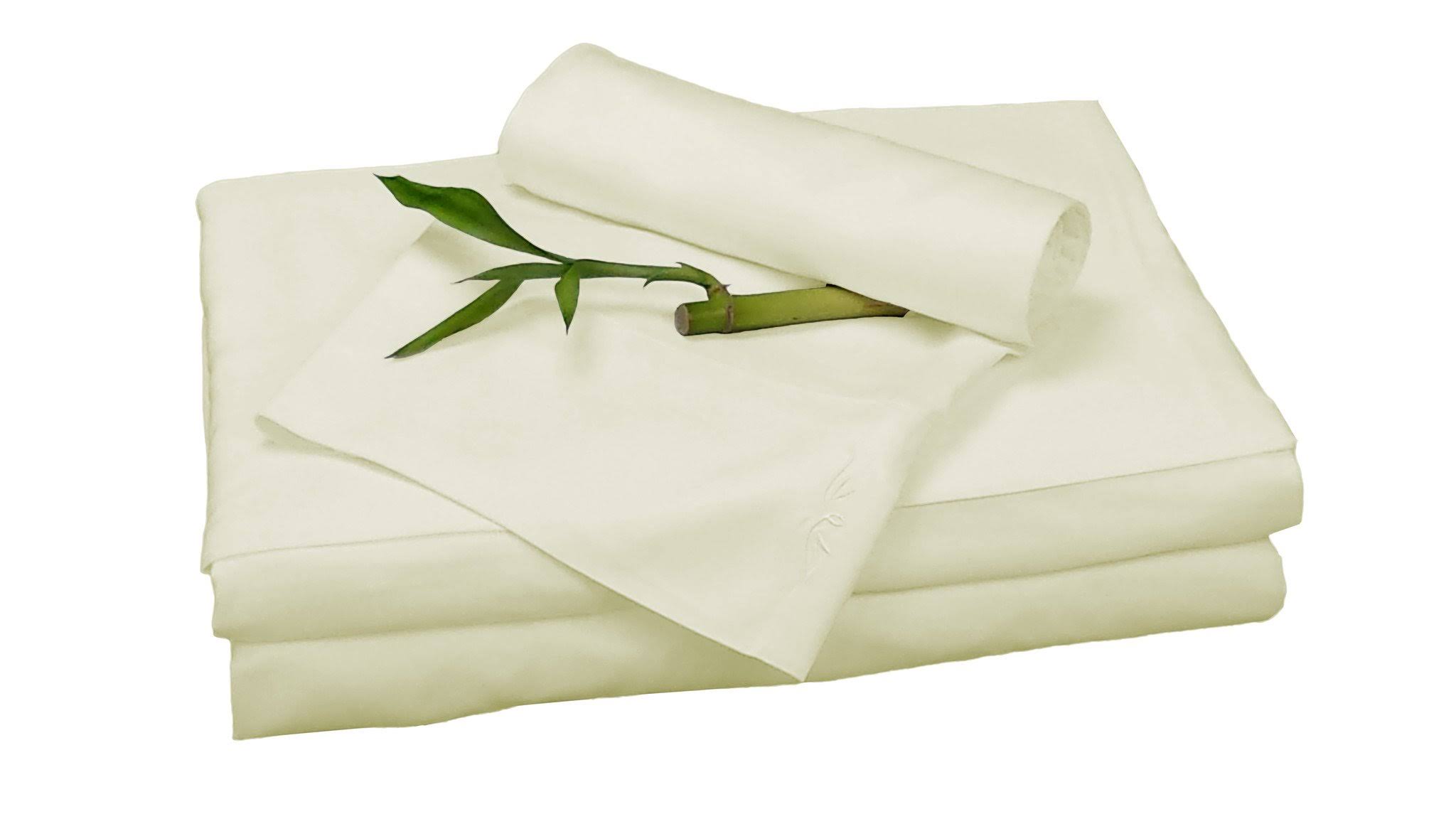 BedVoyage Twin XL Sheet Set in Ivory- Rayon from Bamboo