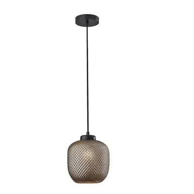 Lenora 1 - Light Single Jar Pendant Finish: Gray/Black