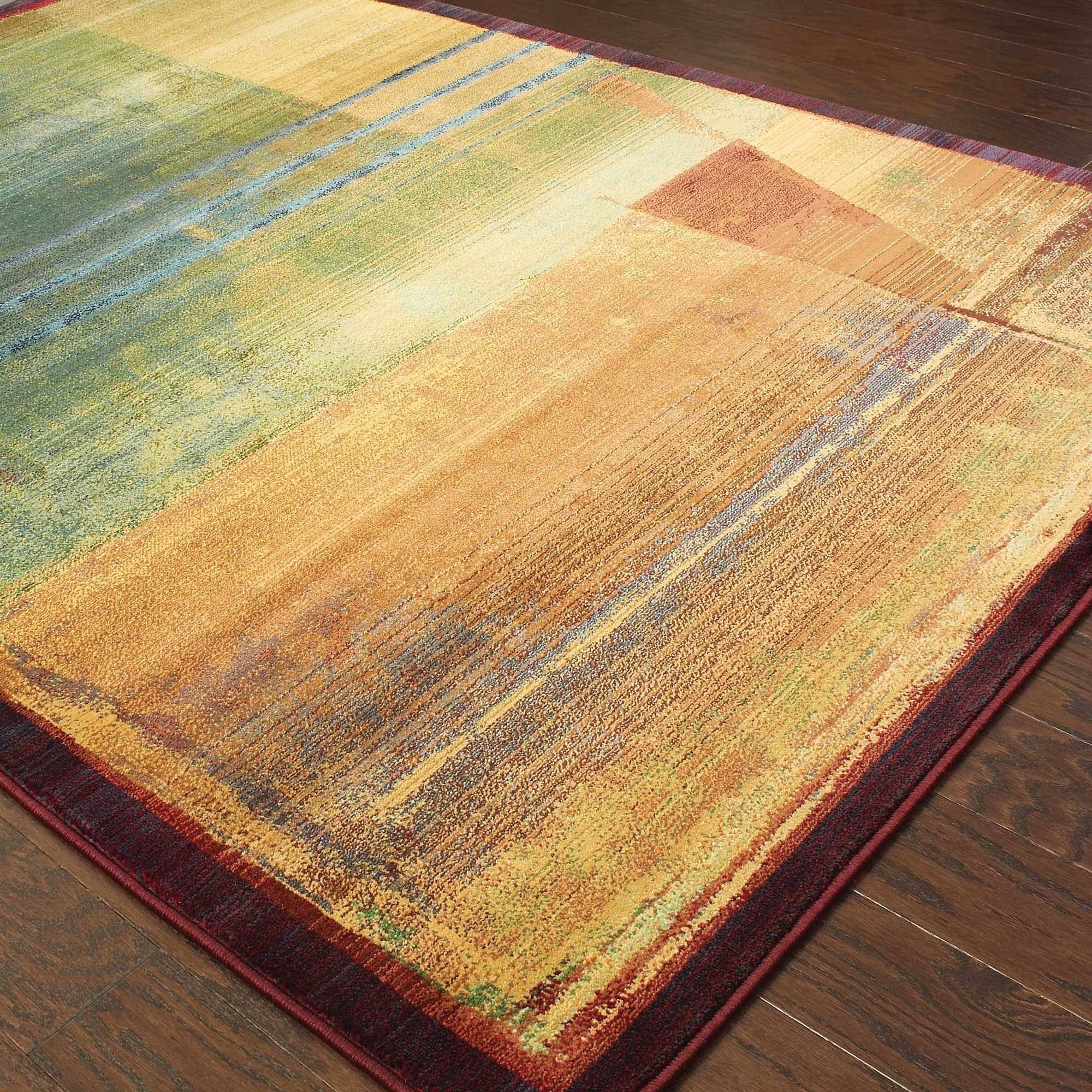 Style Haven Kharma II Red/ Green Rug (2&3 x 4&5) - 2&3 inch x 4&5 inch