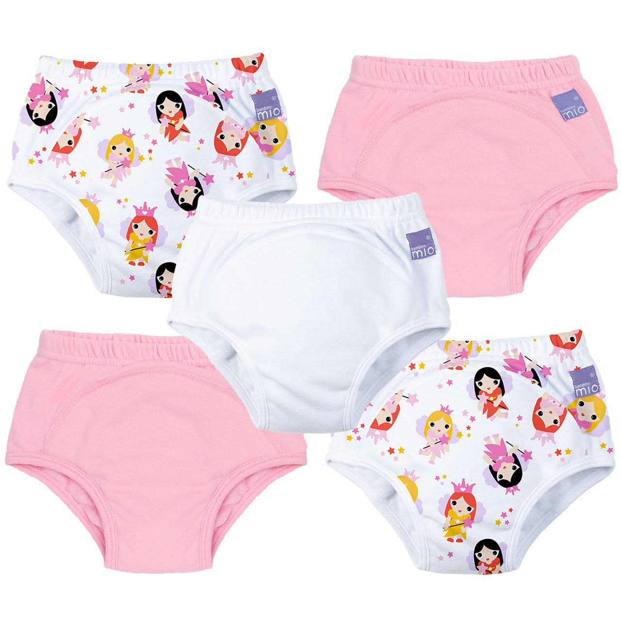 Bambino Mio Potty Training Pants, 5 Pack, Mixed Girl Fairy / 3+ Years