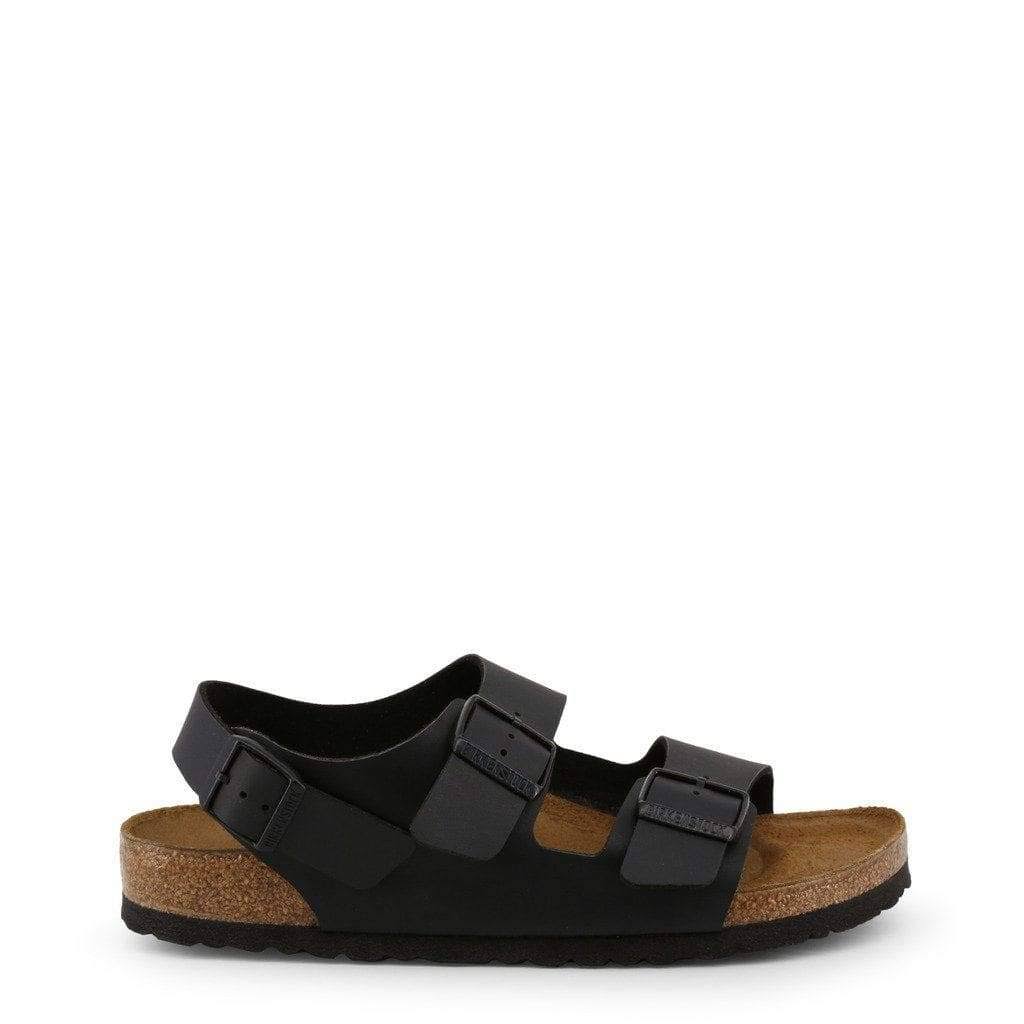 Birkenstock Milano Black Birko-Flor Sandals 40 EU (7-7.5 N US Men/9-9.5 N US Women)