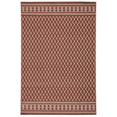 Fatima Geometric Red/Cream Indoor / Outdoor Area Rug Birch LANE? Rug Size: Rectangle 5& x 7&6x22