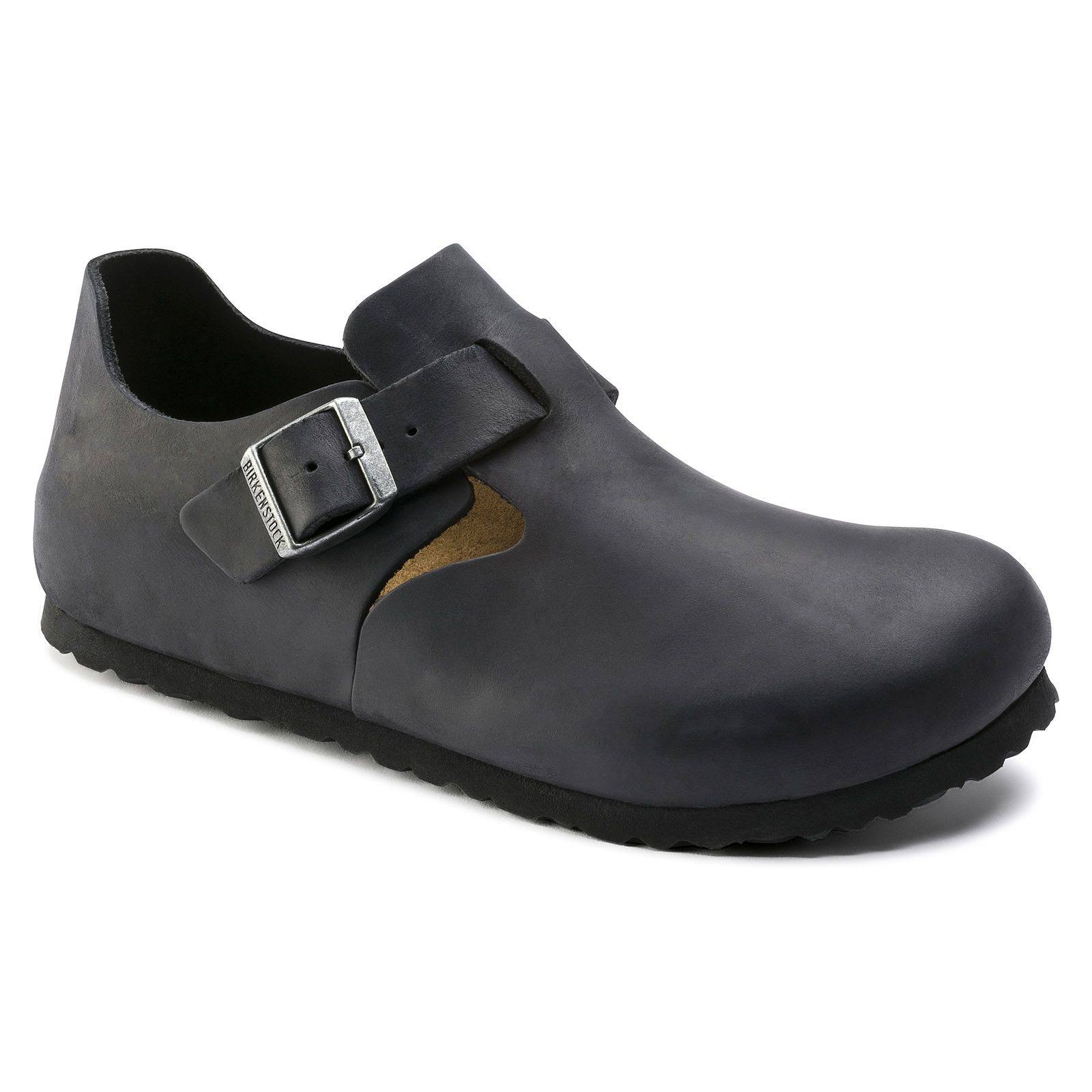 Birkenstock Women's London Oiled Leather, Size: 44 N, Black