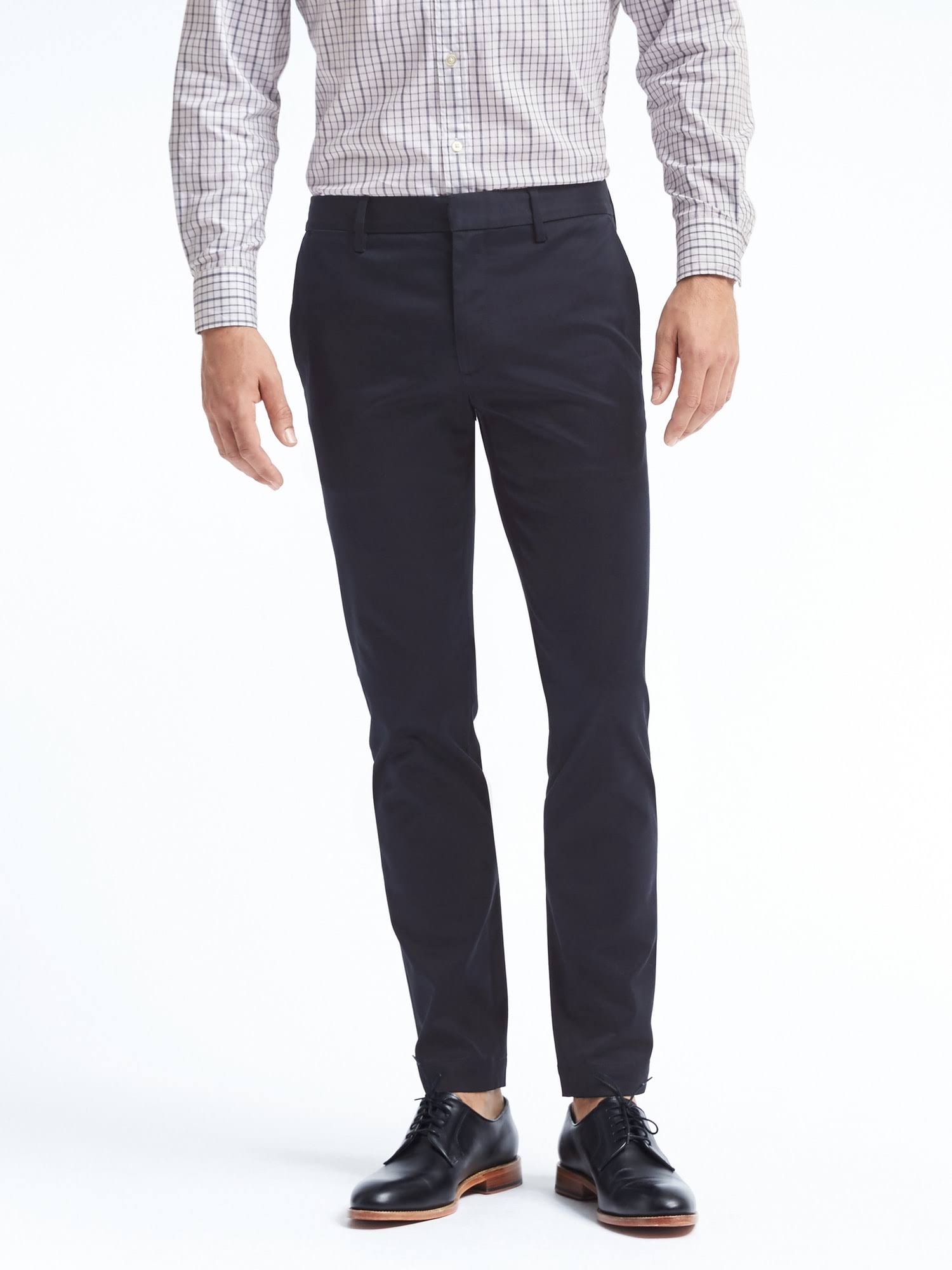 Banana Republic Men's Fulton Skinny Rapid Movement Chino Pant Navy Blue Size 44W 34L