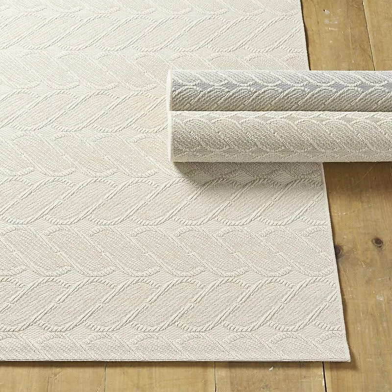 Cable Knit Performance Rug Sand 2&6x22 x 4&11x22 - Ballard Designs