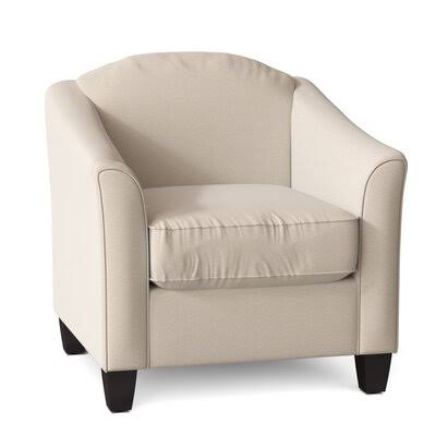Birkett Armchair Body Fabric: Bihar Natural, Leg Color: Black Walnut