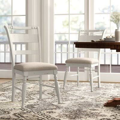 Alexandro Ladder Back Side Chair (Set of 2) Birch Lane Color: White