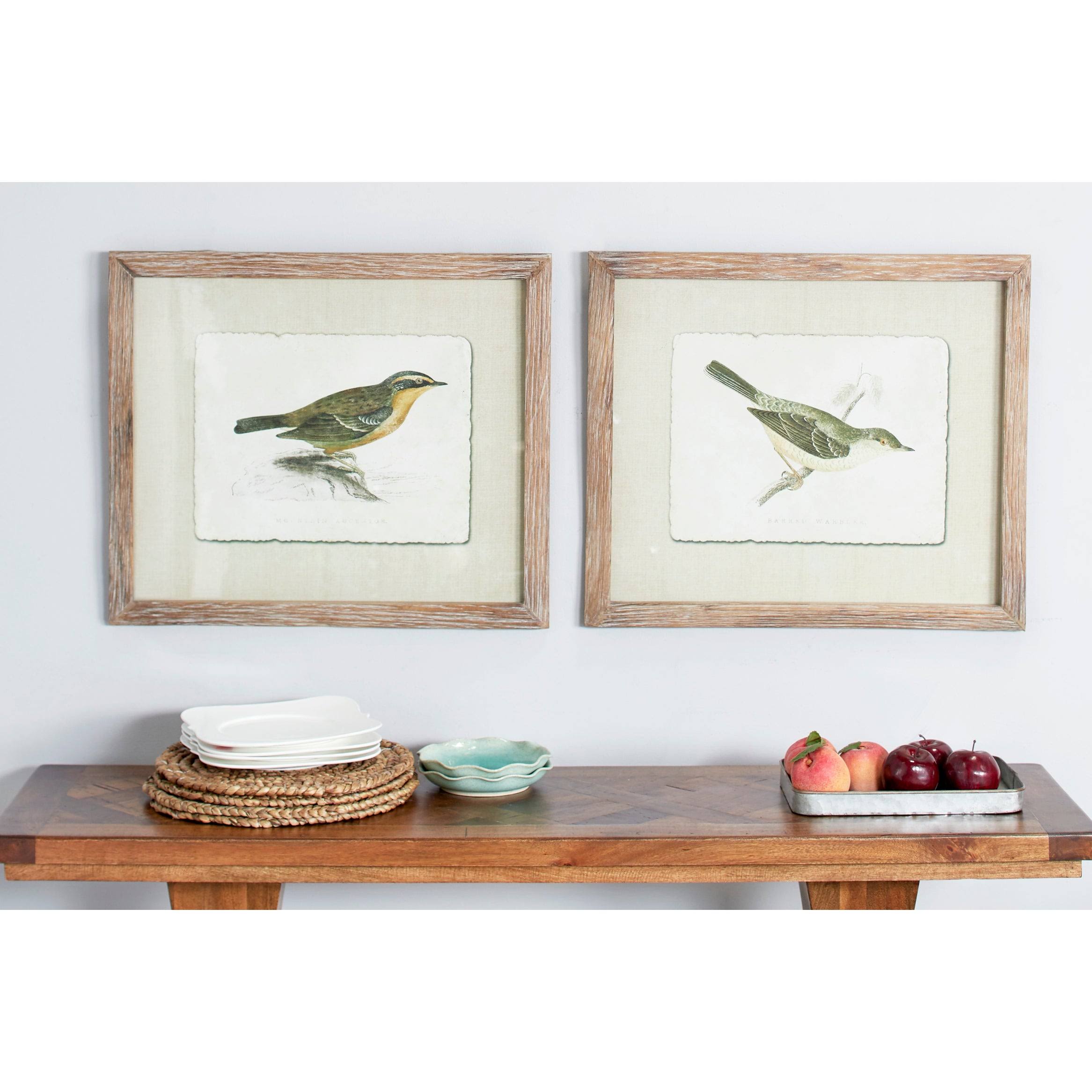 Decmode Indoor Brown Wood Farmhouse Animals Wall Art, Set of 2