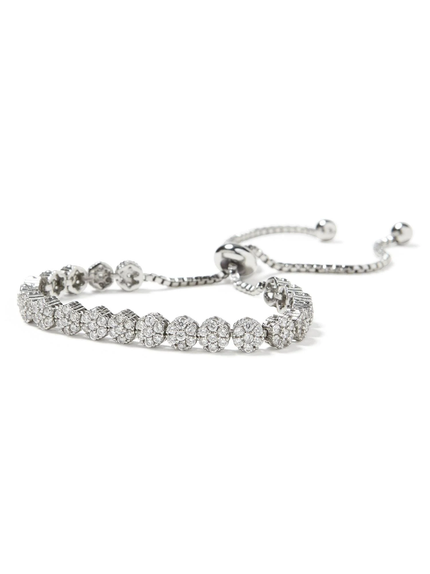 Banana Republic Women's Sparkle Circle Bracelet Silver One Size