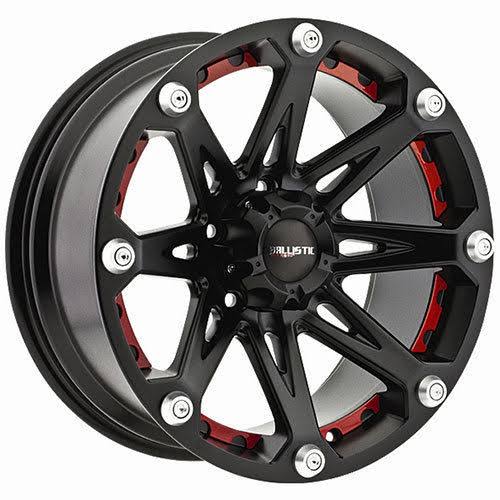 Prestige Ballistic PSE814290653-12FB 20 x 9 in. Wheel with Single Rim Offset Flat Black