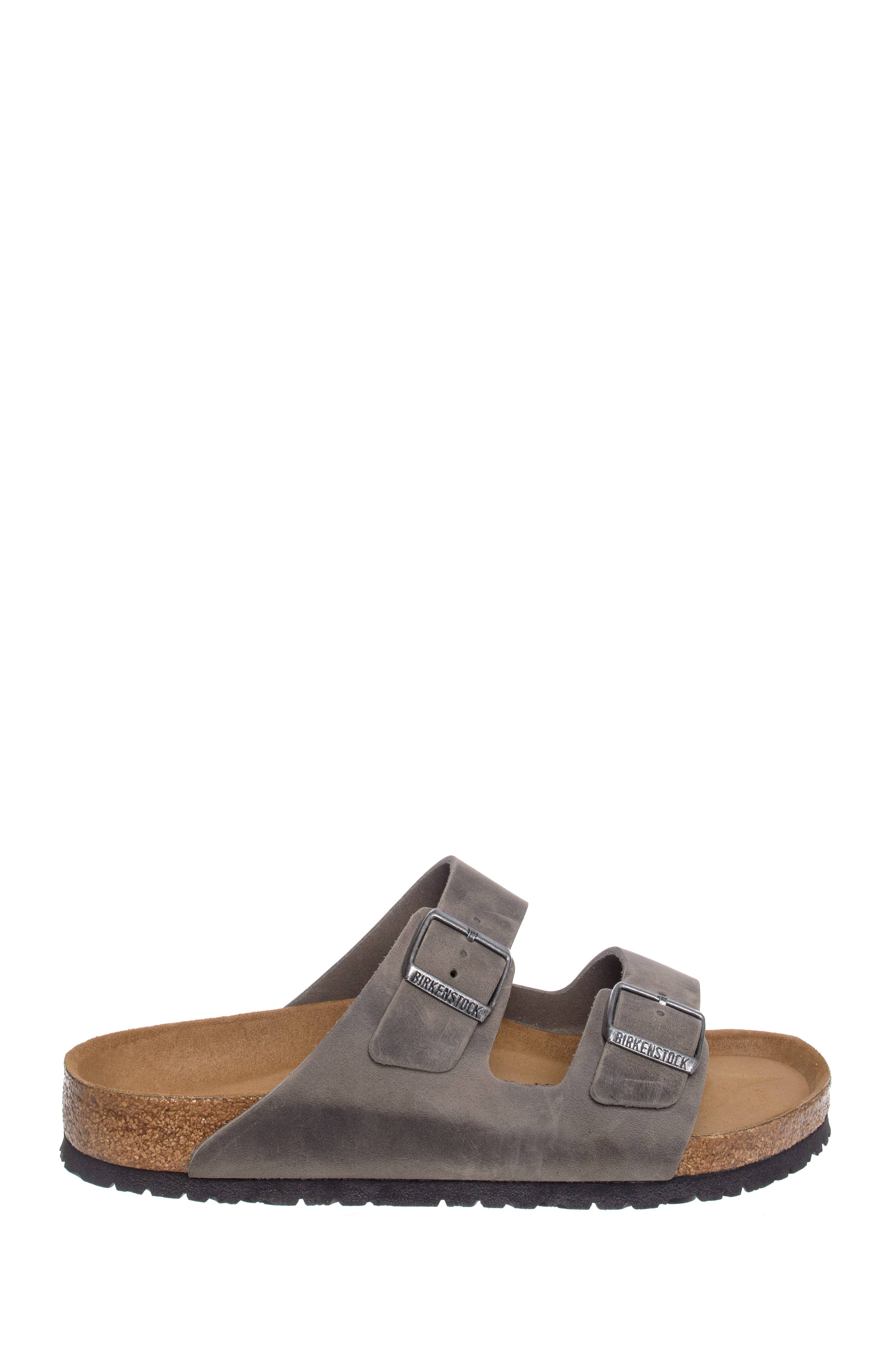 Birkenstock Arizona Oiled Leather Sandals, Iron, Size 42