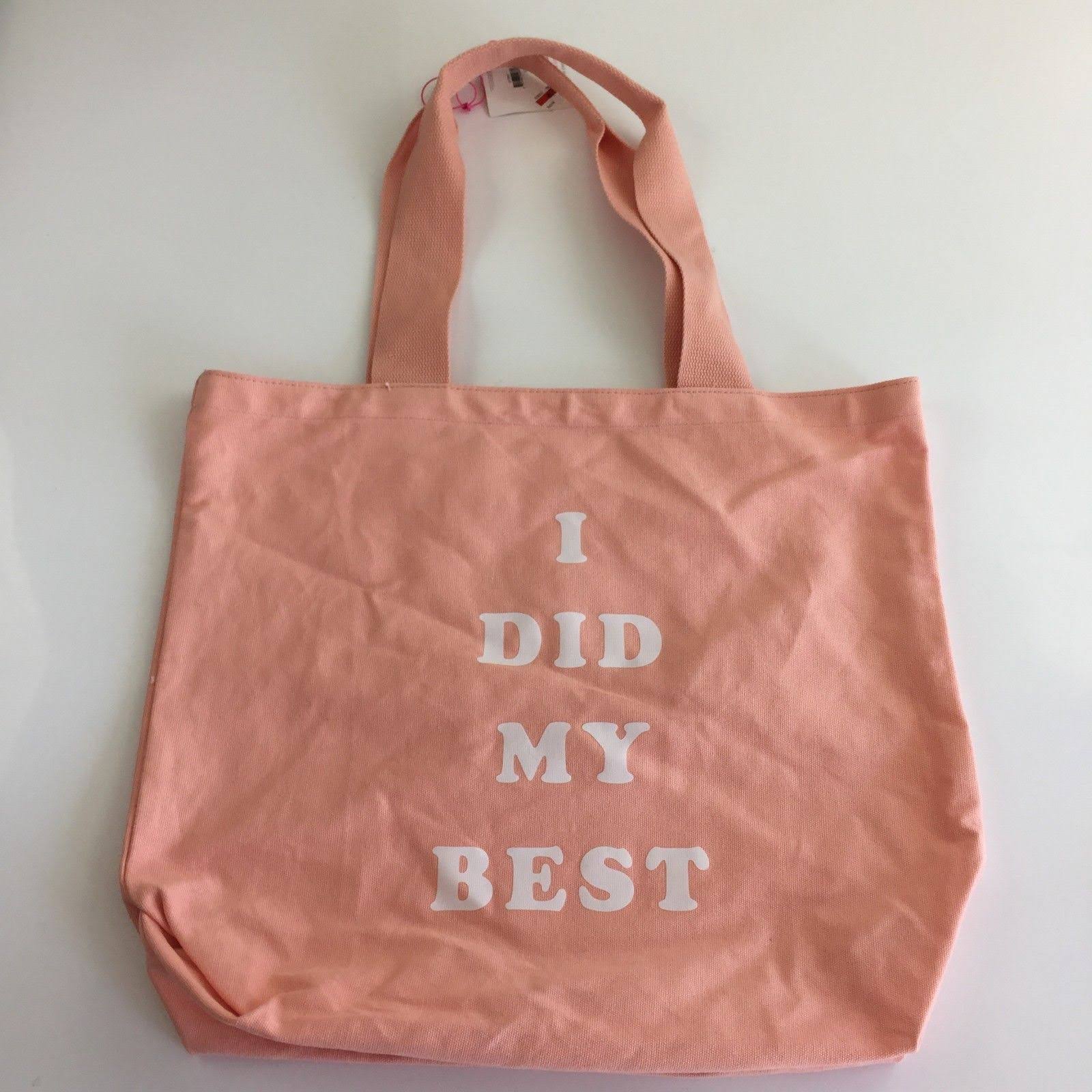 Ban.Do I Did My Best Canvas Tote - Pink
