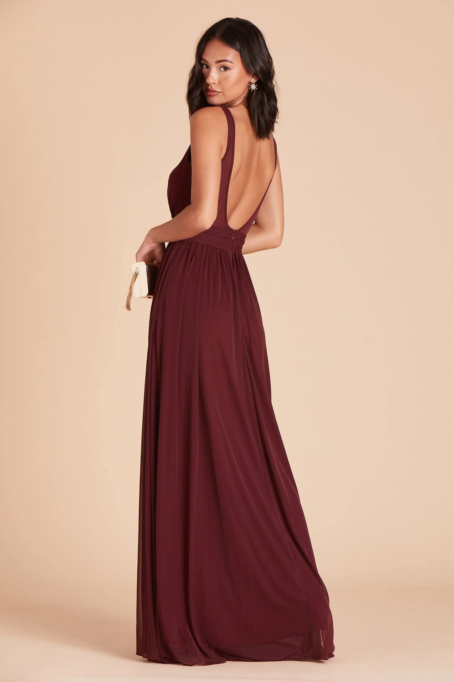 Birdy Grey Jan Bridesmaid Dress in Cabernet Xs / Cabernet