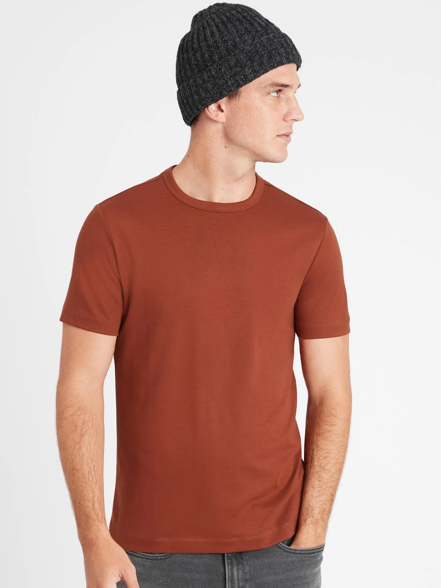 Banana Republic Men's Luxury Touch Performance T-Shirt Molten Copper Size M