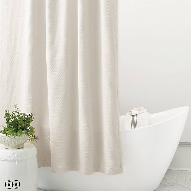 Signature Diamond Matelasse Shower Curtain Sandalwood 84x22 - Ballard Designs