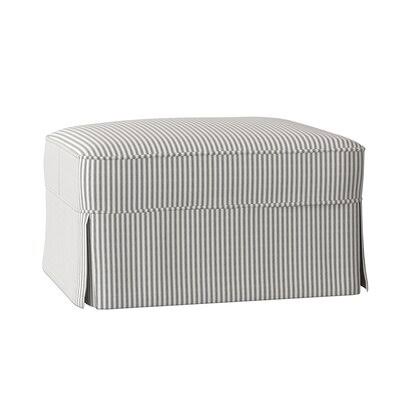 Wayfair Custom Upholstery Barrand Ottoman Body Fabric: Cruise Adrift