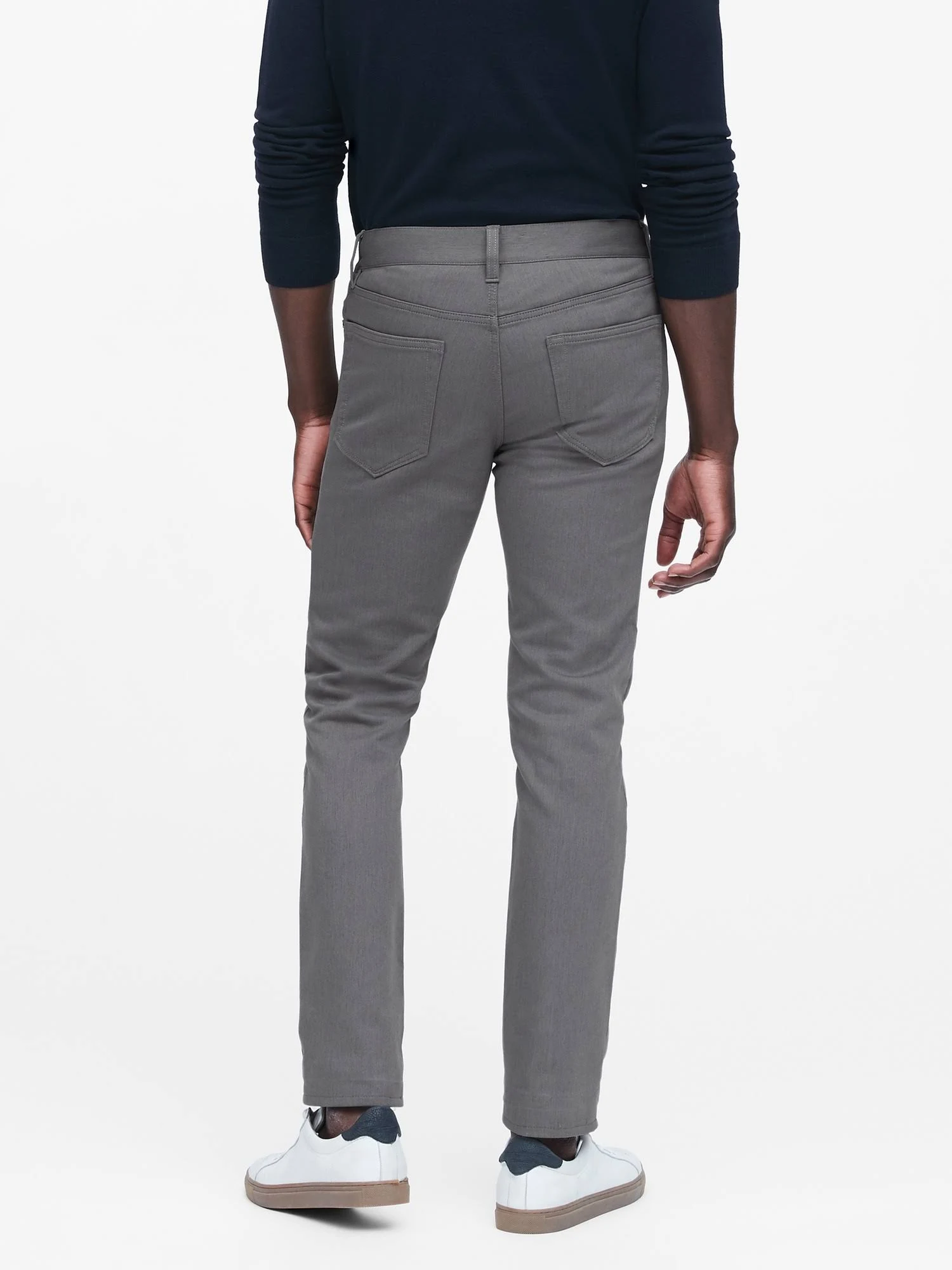 Banana Republic Men's Skinny Heathered Traveler Pant Smoke Gray Size 31W 32L