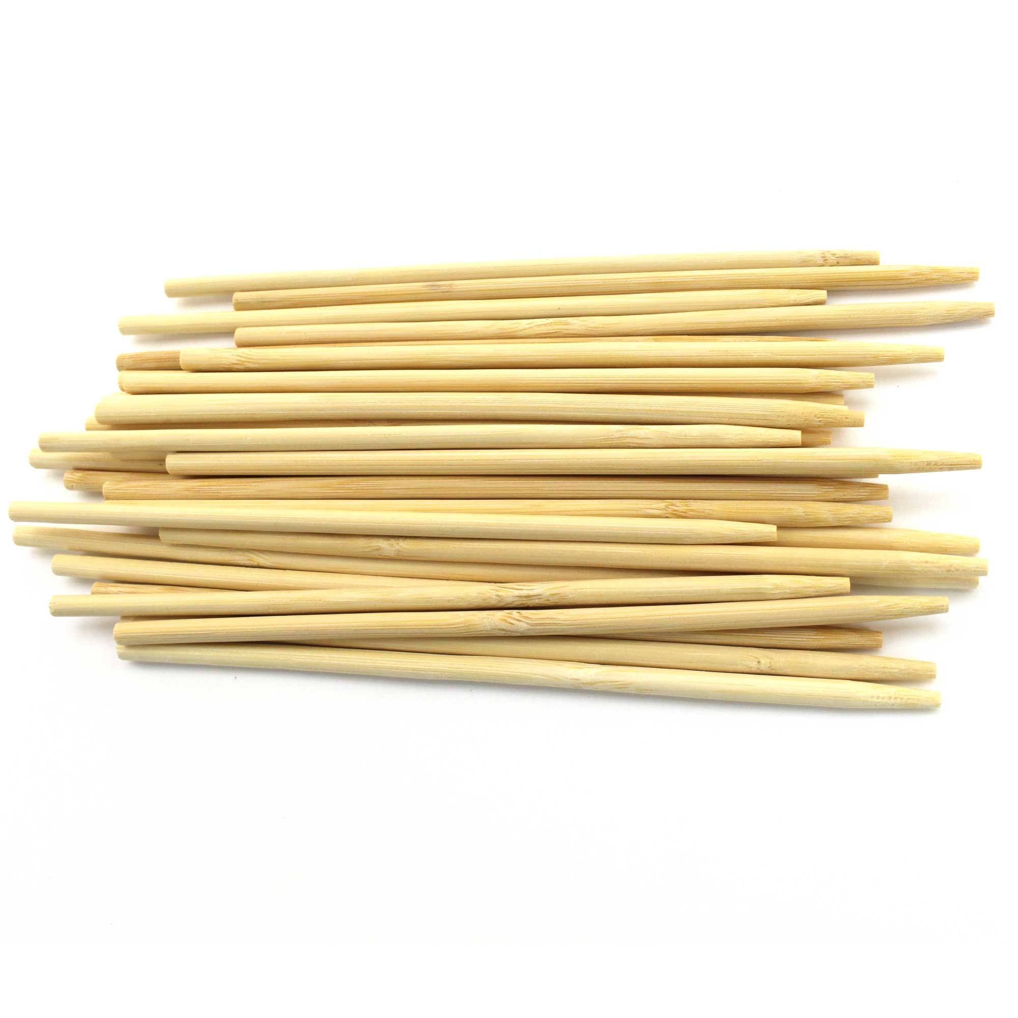 BambooMN 12 inch 5mm Thick Semi Point Food Caramel Candy Apple Corn Dog Garden Bamboo Skewers, 1000 Pieces