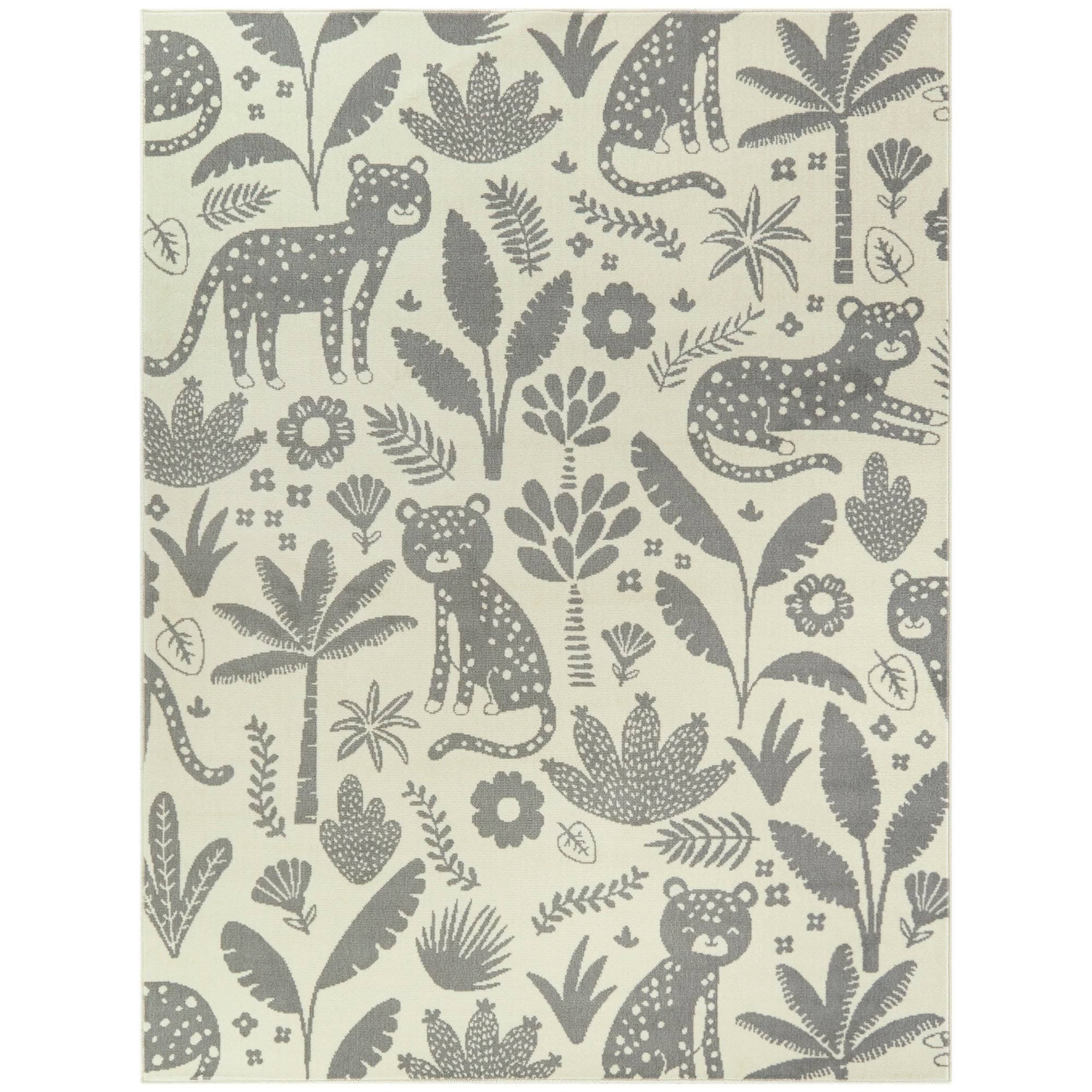 BALTA Serengeti Grey 5 ft. x 7 ft. Kids Area Rug