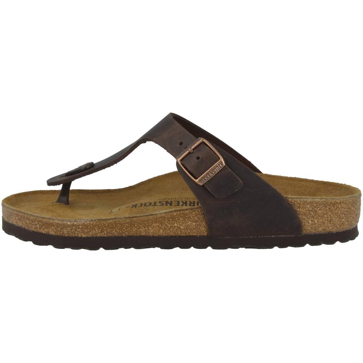 Birkenstock Women ?s Gizeh Habana Waxy Leather Sandals