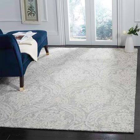 Vogler Abstract Handmade Tufted Wool Gray/Ivory Area Rug Ophelia & Co. Rug Size: Rectangle 5& x 8&