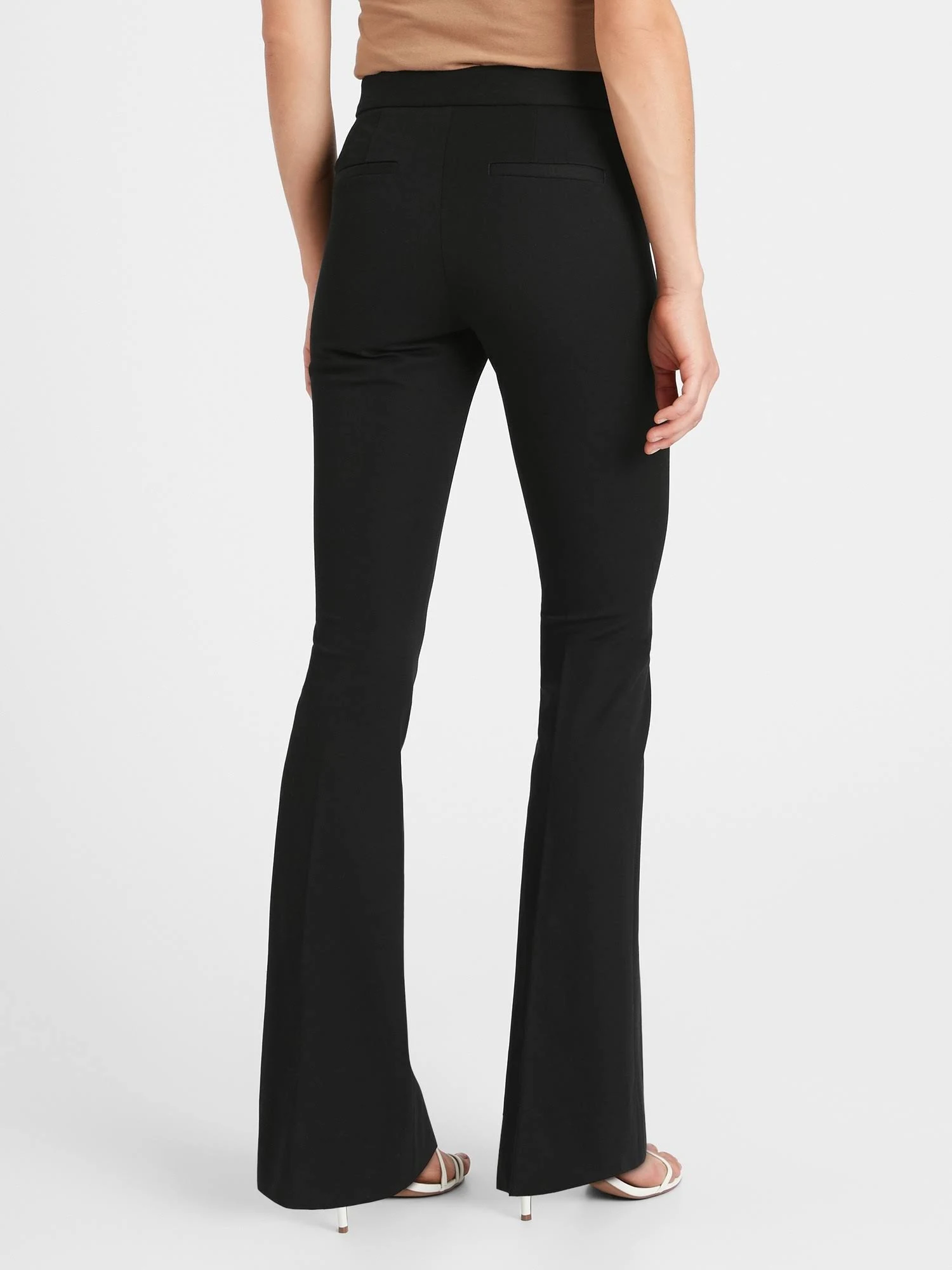 Banana Republic Women's High-Rise Flare Sloan Pant Black Size 0 Regular