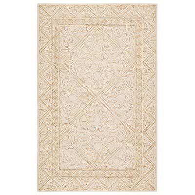 Jazmine Oriental Handmade Tufted Wool Cream/Golden Rug Birch Lane Rug Size: Rectangle 8& x 10&