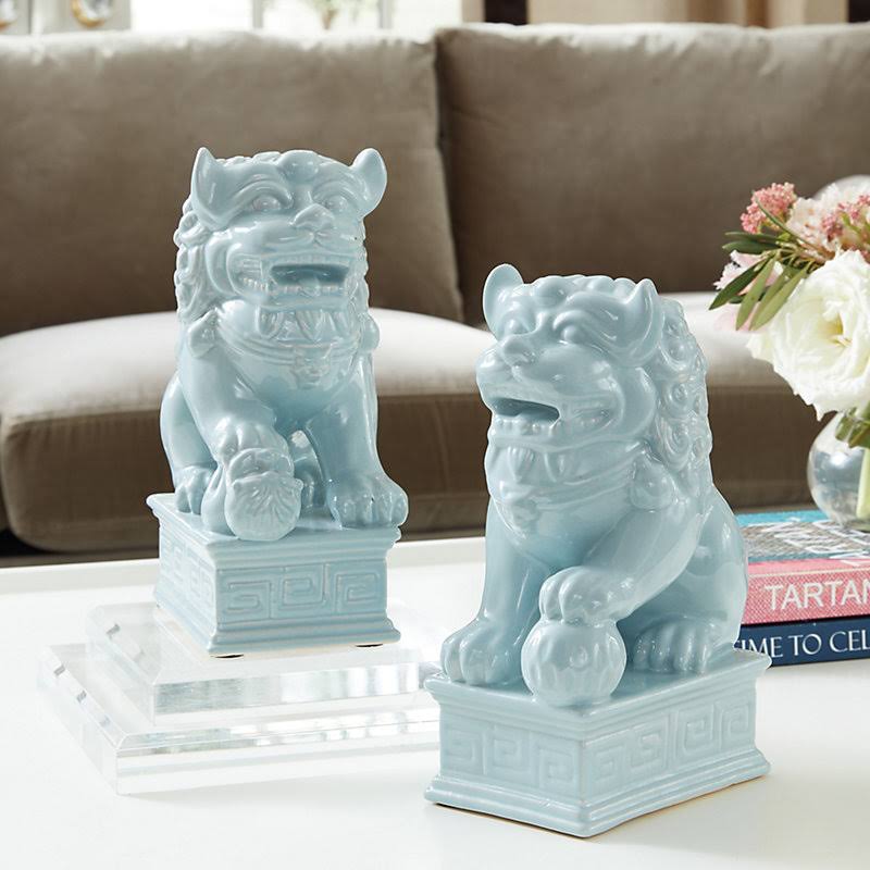 Set of 2 Foo Dogs White - Ballard Designs