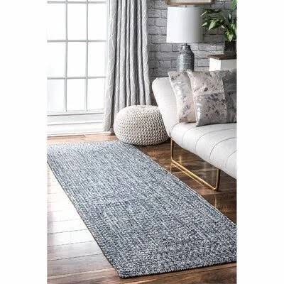 Handmade Braided Blue/White Area Rug Rug Size: Runner 2&6x22 x 14&