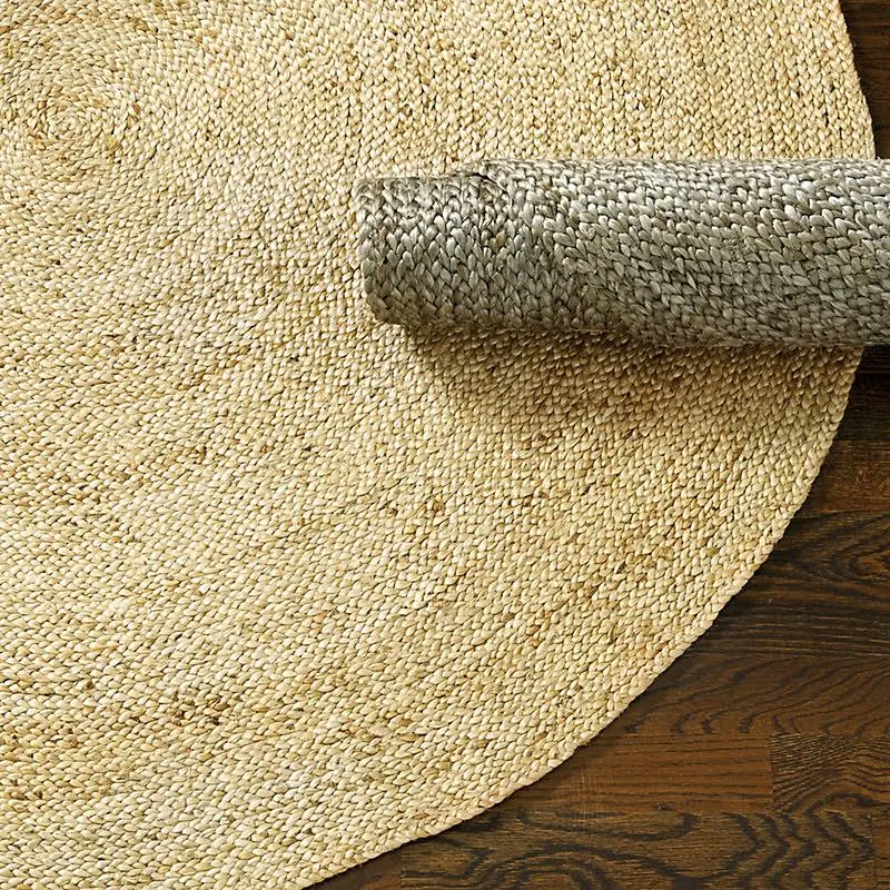 Round Braided Jute Rug Natural 6& Round - Ballard Designs