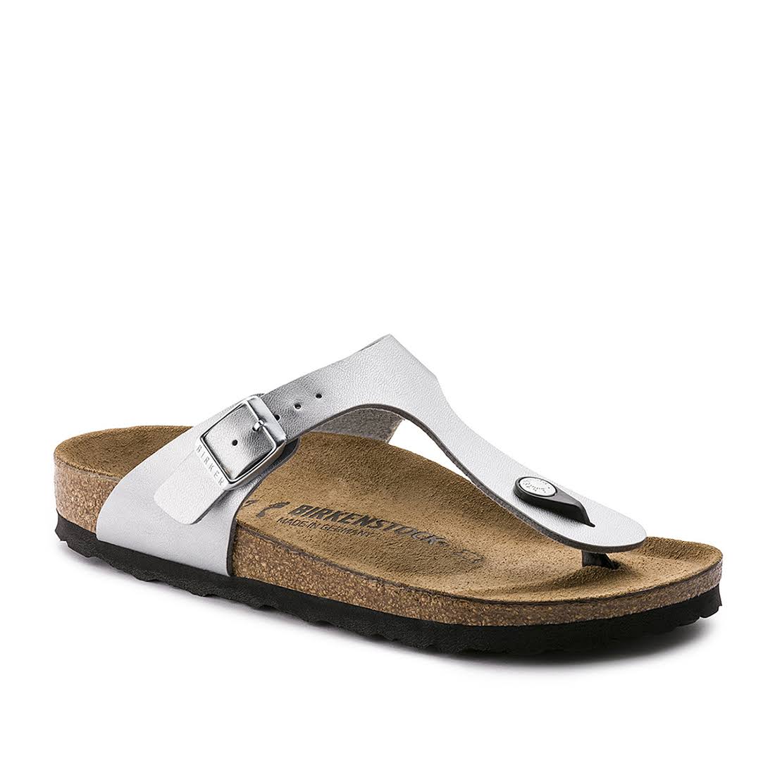 Birkenstock Gizeh Birko Flor Sandals - Silver