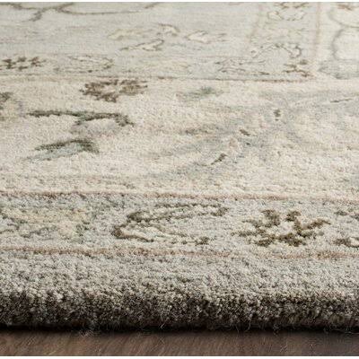 Zellner Oriental Hand-Tufted Wool Beige/Grey Area Rug Birch Lane Rug Size: Square 6&