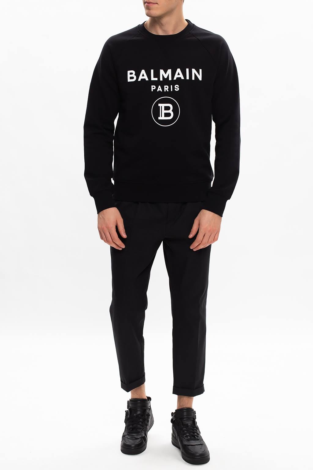 Balmain Sweatshirt with Logo - Black - Sweatshirts
