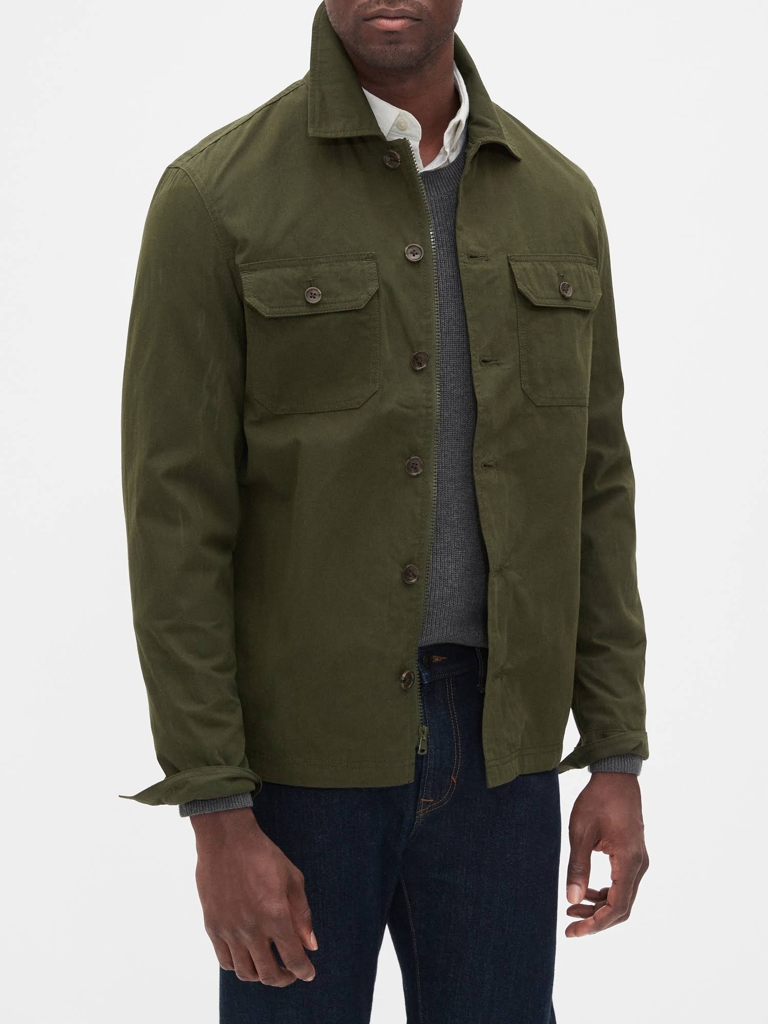 Banana Republic Factory Men's Waxed Field Jacket Mallard Green Regular Size M