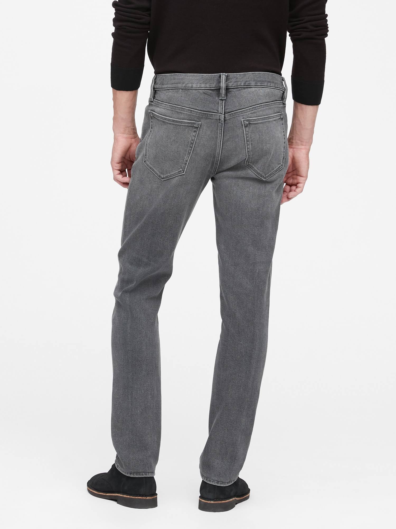 Banana Republic Men's Slim Legacy Jean Gray Wash Big and Tall Size 34W 36L