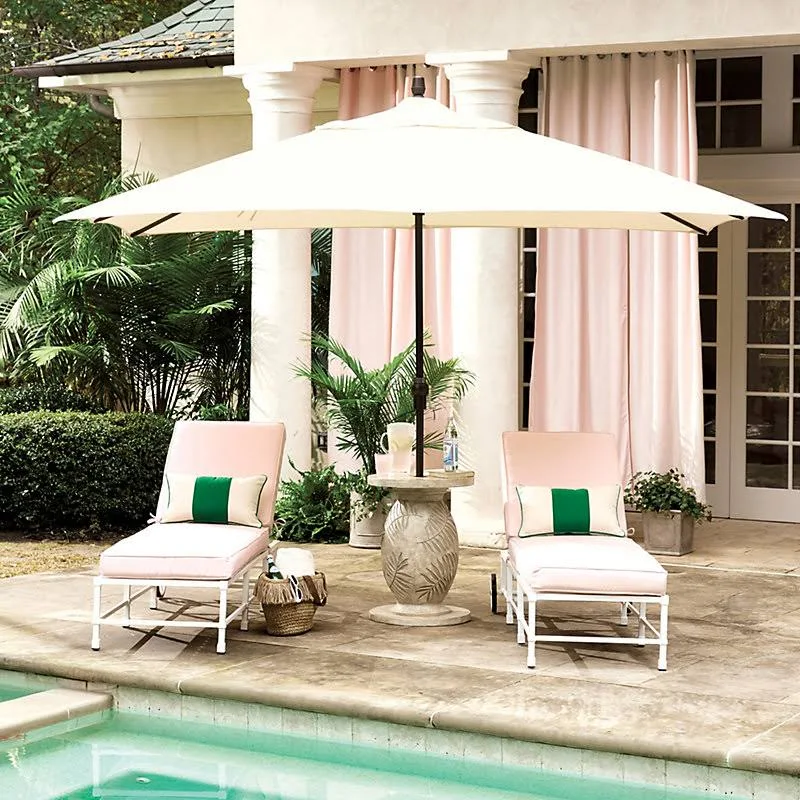 Rectangular Patio Umbrella Canvas Navy Sunbrella - Ballard Designs