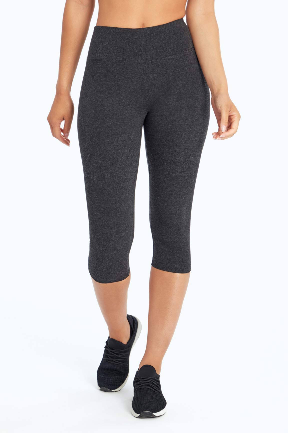 Bally Total Fitness Womens High Rise Tummy Control Capri Legging