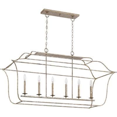 Chloe 6-Light Geometric Chandelier Finish: Century Silver Leaf