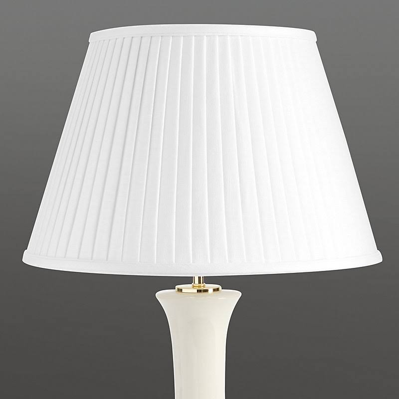 Linen Side Pleat Empire Lamp Shade Oatmeal 14x22 - Ballard Designs