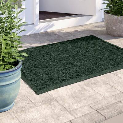 Bartow Non-Slip Outdoor Door Mat Sol 72 Outdoor Mat Size: 3& x 8&, Color: Evergreen