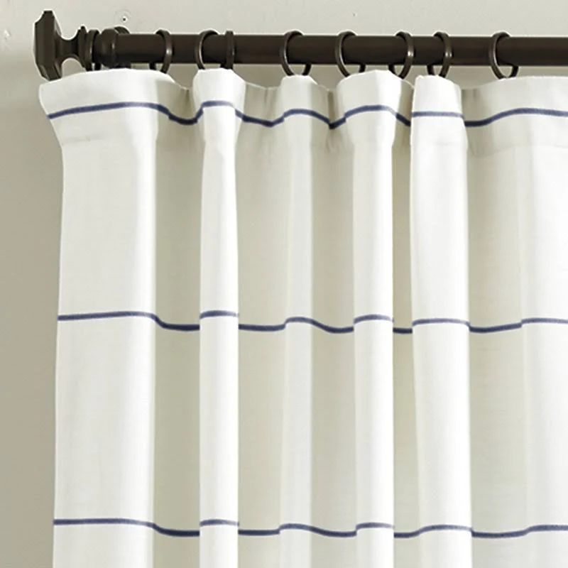Bowen Striped Drapery Panel Light Blue 108x22 - Ballard Designs