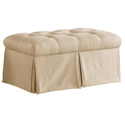 Birch Lane Lewiston Storage Ottoman Upholstery Color: Parchment