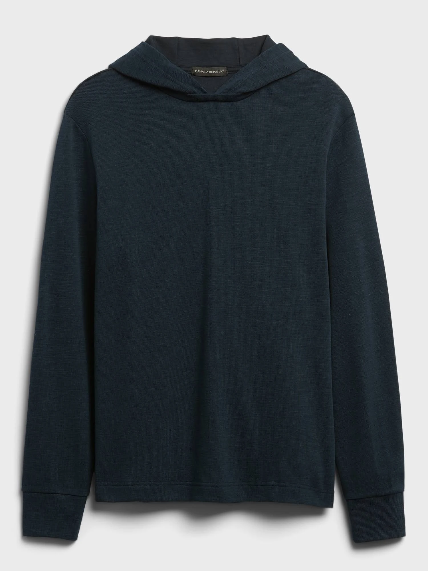 Banana Republic Men's Double-Knit Hoodie Sweatshirt Navy Size M