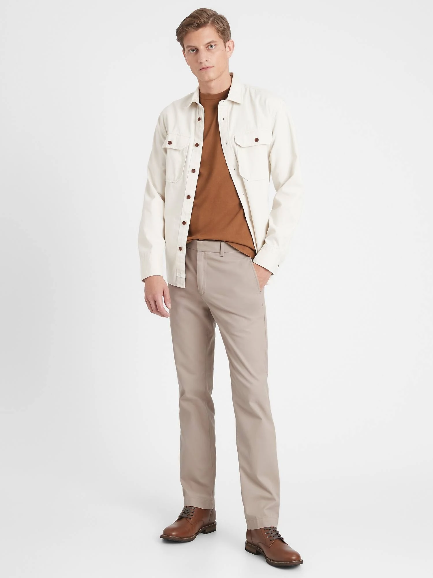 Banana Republic Men's Aiden Slim Chino Pant Khaki Size 44W 34L